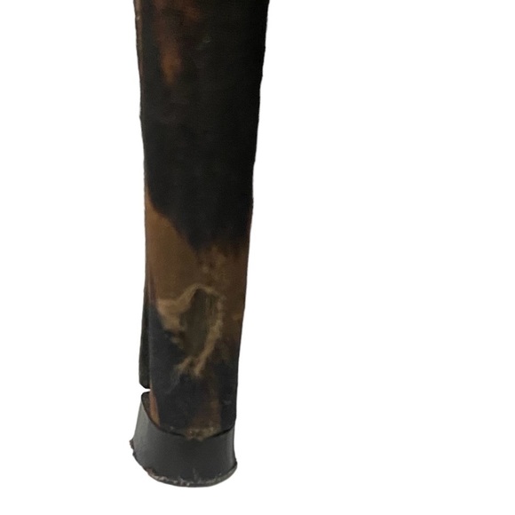 Nine West O-High Street X5 Leopard Ruffle Mesh Back Zip High Heels Stilettos 8 - Picture 9 of 9